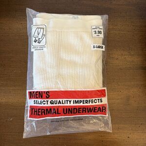 VINTAGE NOS Thermal Underwear Mens XL Ankle Length Drawers 100% Cotton 70’s-80’s
